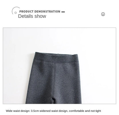 Leggings polaires désossés pour filles, pantalons polaires épais pour enfants, couleur unie, vêtements d'extérieur, automne et hiver