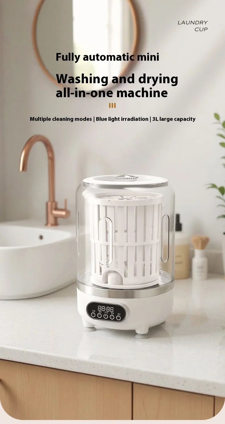Portable Mini Washing Machine With High Speed Spin Dryer Energy Saving And Multifunctional For Camping Travel Dormitory Use