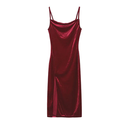 Faionable Sexy Summer Silk Chiffon One-oulder Split Dr Ele Midi Silhouette Svel Midi Dr for Women