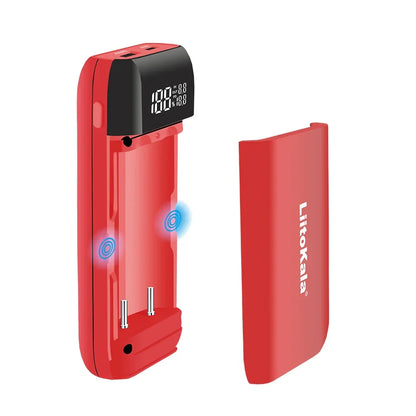 LiitoKala Lii-MP2 Portable Power Battery Charger LCD USB Type-C Input for 18700 20700 21700 18650 Batteries