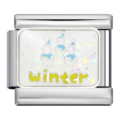 Y2k Colour Four Seasons Spring Summer Autumn Winter Italian Charms Link Fit 9mm Stainless Steel Bracelet Making DIY Jewelry