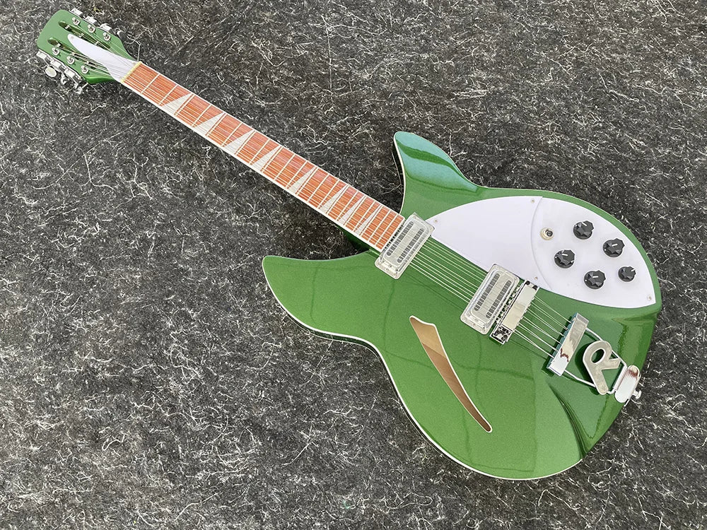 electric guitar，metallic green color,360 12strings，2-Piece Pickup，Rosewood Fingerboard，high quality guitar，free shipping