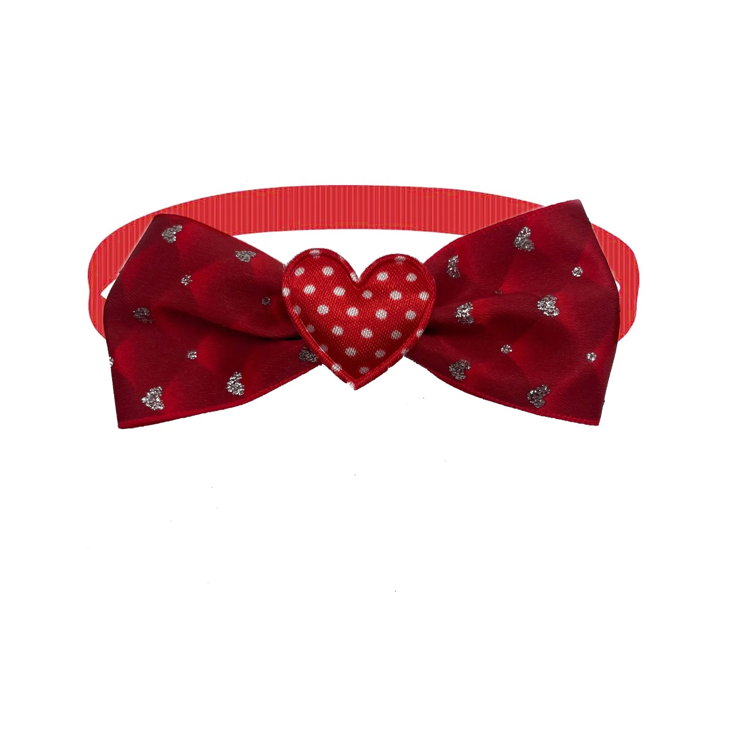 50pcs mignon chien noeud papillon amour coeur Style fournitures pour animaux de compagnie saint valentin petit chien rouge chiot noeud papillon chien chat collier accessoires