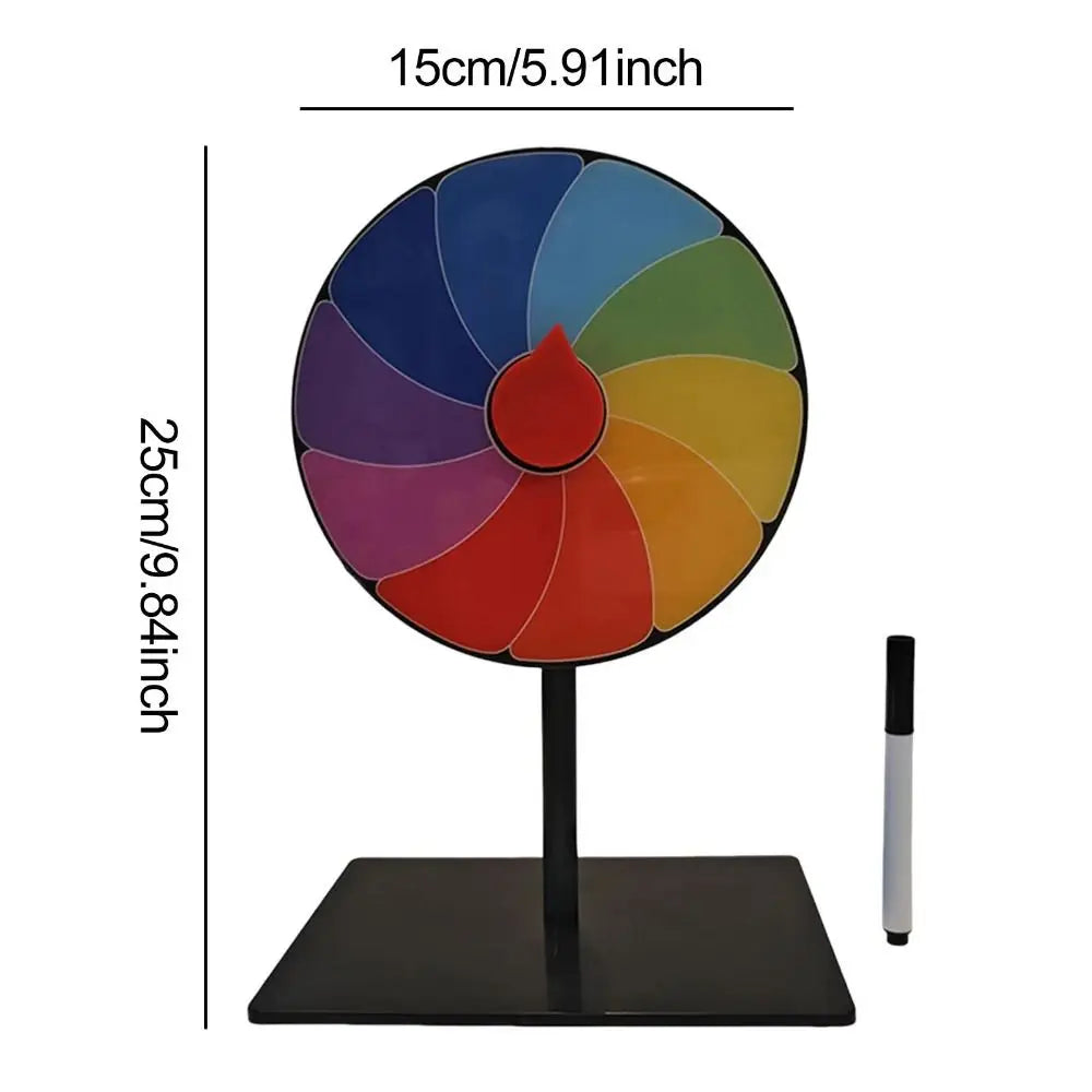 Roue de Fortune réutilisable en ABS, Base Stable, roue de Roulette de couleur, jeu interactif, plateau tournant de prix