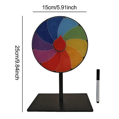 Roue de Fortune réutilisable en ABS, Base Stable, roue de Roulette de couleur, jeu interactif, plateau tournant de prix