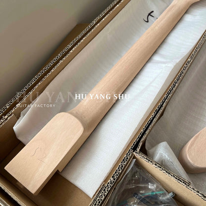 Kit Guitare Électrique DIY - Corps, Manche, Touche, Chevalet en Noyer sur Mesure - Fabriqué en Bois de Noyer - Livraison Gratuite