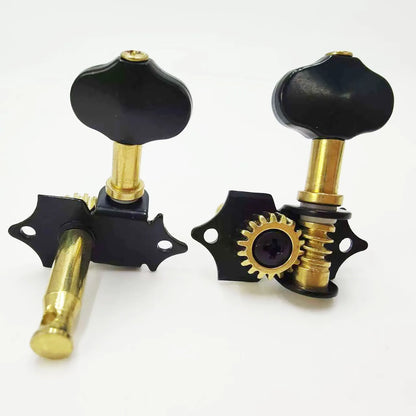 Chevilles de réglage pour ukulélé 2R2L, trou à queue courte, chevilles de réglage ouvertes pour ukulélé, enrouleur Quasi, petits accessoires pour ukulélé à 4 cordes