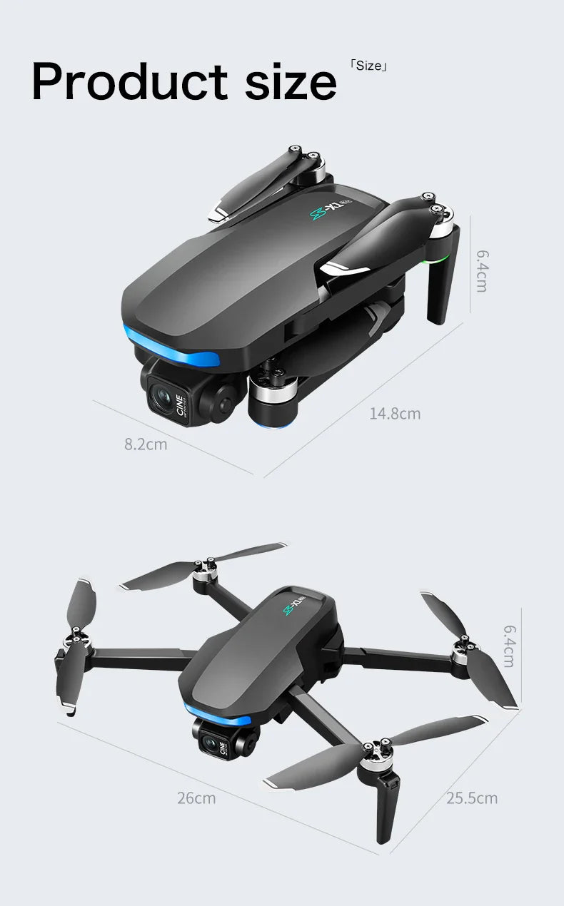 S-X1 MAX Drone GPS 4K professionnel HD EIS Caméras 3 axes Cardan aérien sans balais Écran 4.5" 5G WIFI FPV Drones RC Quadricoptère