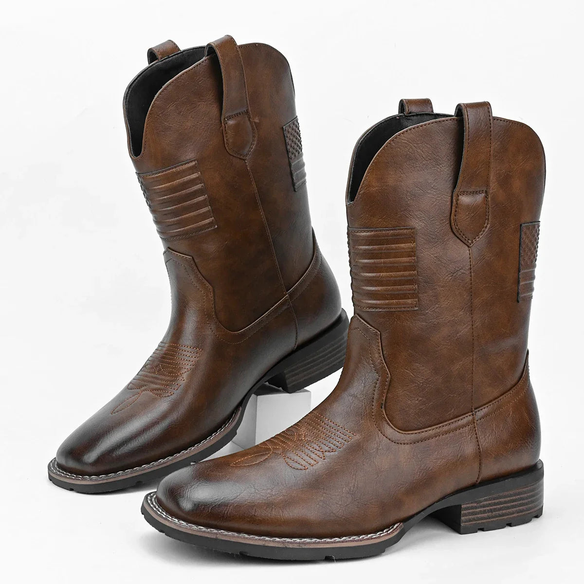 Men's Boots Personalized Design Fashionable Western Cowboy Boots