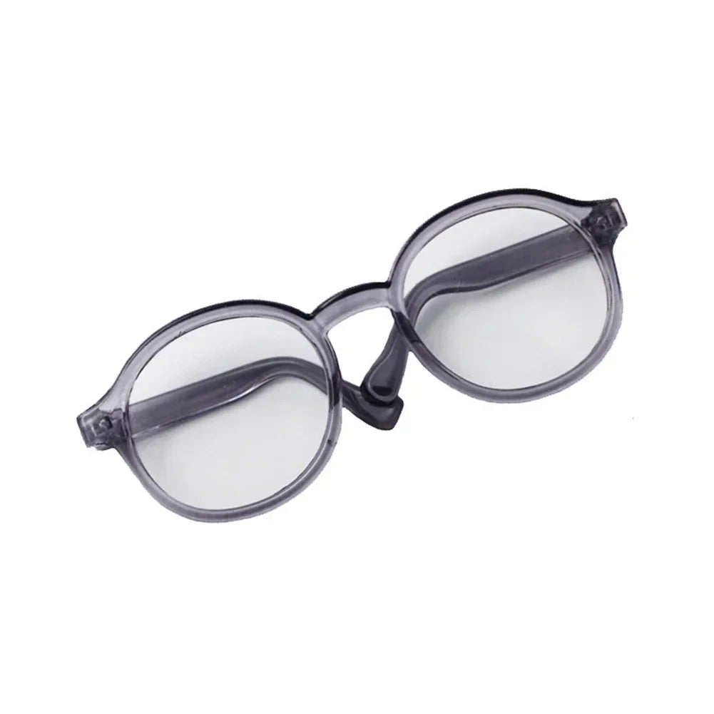Labubu 6.5cm Transparent Plastic Glasses for 1/8 1/6 1/3 1/4 BJD for Labubu MSD SD Plush for EXO Doll Sunglasses