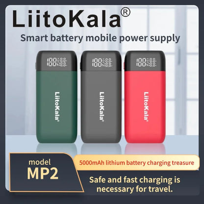 LiitoKala Lii-MP2 Portable Power Battery Charger LCD USB Type-C Input for 18700 20700 21700 18650 Batteries