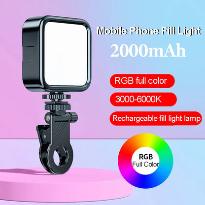 Anneau lumineux Led avec trépied, Rechargeable, pour Selfie, lampe pour prise de vue Photo, accessoires pour téléphone portable