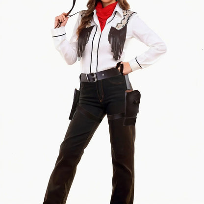 Ceinture de cosplay de police ChimTomb Raider Lara Croft, étui de cow-boy occidental, accessoires de jeu de plis, accessoires, 2024