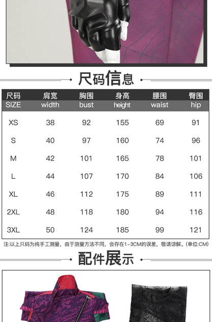 Movies Descendants 3 Evie Mal Cosplay Costume Mal Uniform Coat Vest Pants Gloves Women Adult Outfits Halloween Carnival Party