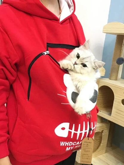 Hot Carry Pet Pocket Sweatshirt Winter Animal Pouch Hood Tops Kat Hond Keep Warm Ademend Hooded Kat Carriers Zakken Kat levert