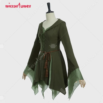 miccostumes Women's Elf Costume Renaissance Traditional Irish Dress Fairy Wide Long sleeves Short Dress for Halloween