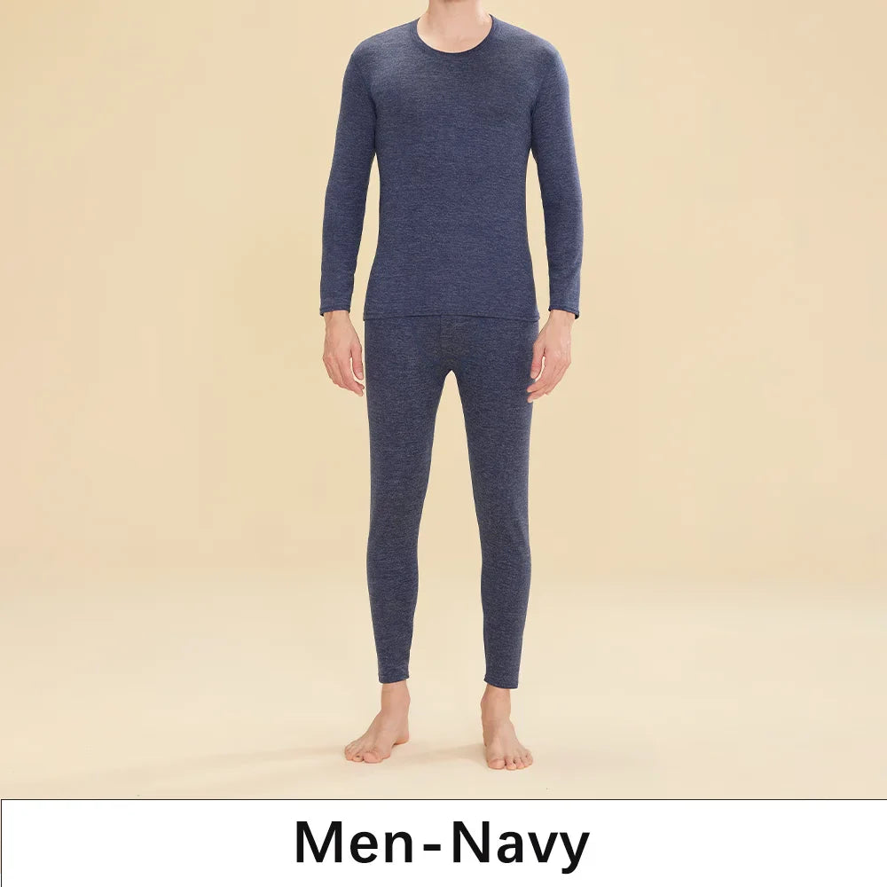 1 ensemble de sous-vêtements thermiques chauds en laine et soie pour femmes, ensembles de vêtements thermiques longs pour l'automne et l'hiver