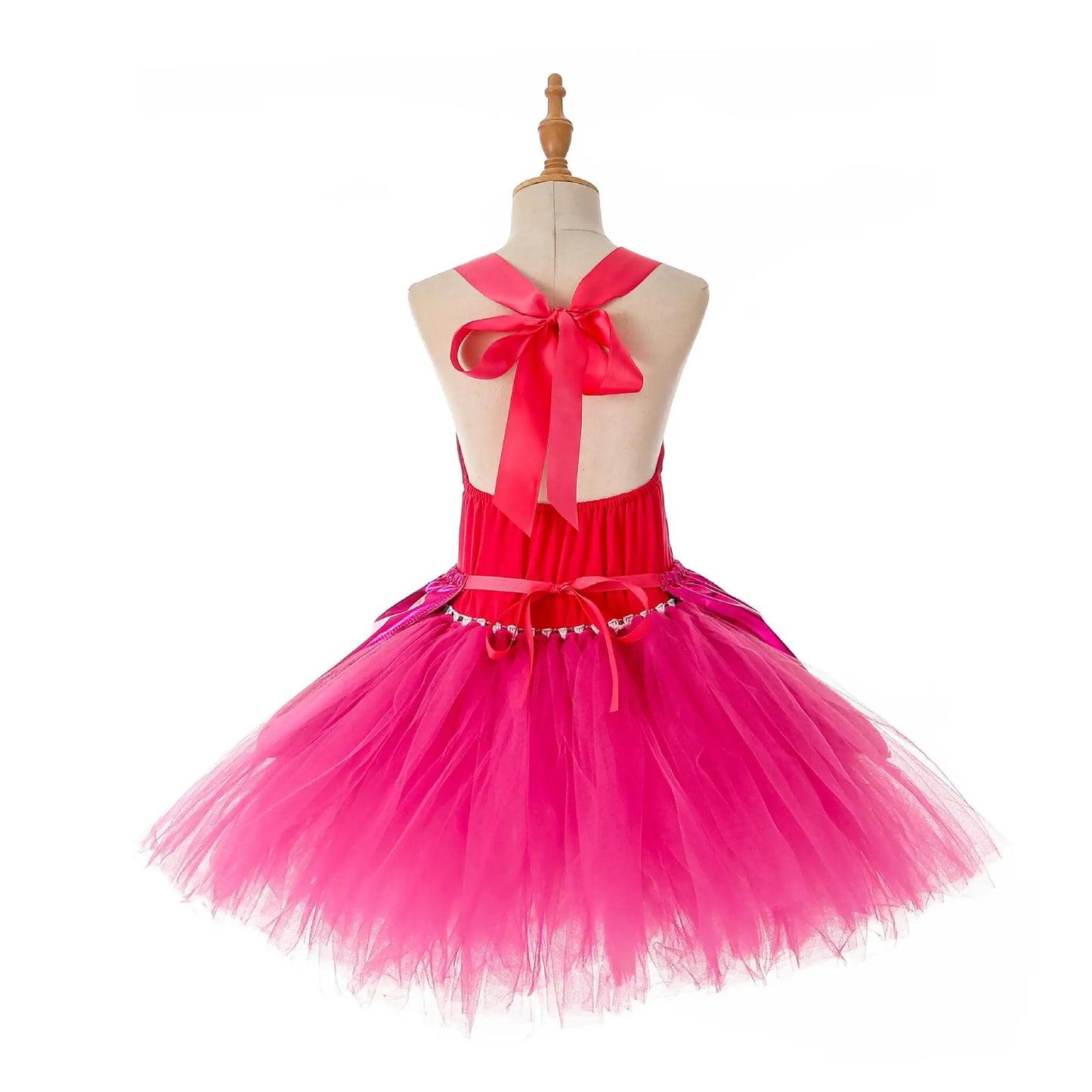 Costume de Cosplay pour filles Robe de soubrette Tutu pour filles Robe d'été à bretelles pour enfants pour Halloween Noël Anniversaire