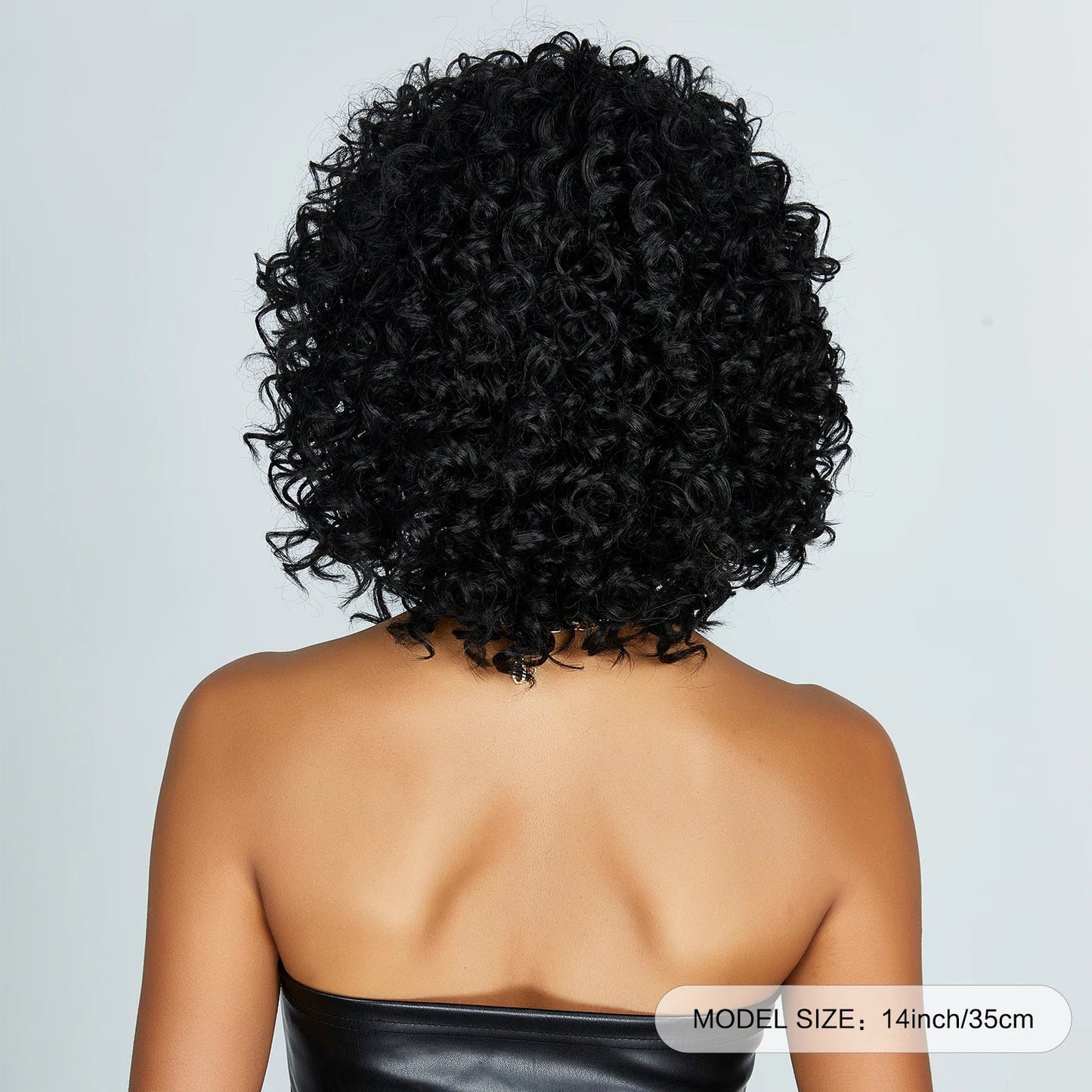 Brown Blonde Curly Hair Synthetic Wigs for Women Short Short Kinky Curly Hair Afro Wigs Glueless Cosplay Hair