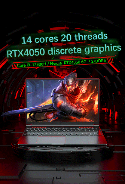 YSJMNPC Gaming Laptop Computer Intel Core i9-13900H NVIDIA RTX 4050 6G 16 Inch IPS 2*DDR5 MAX 64GB 2*M.2 PCIE SSD WIFI