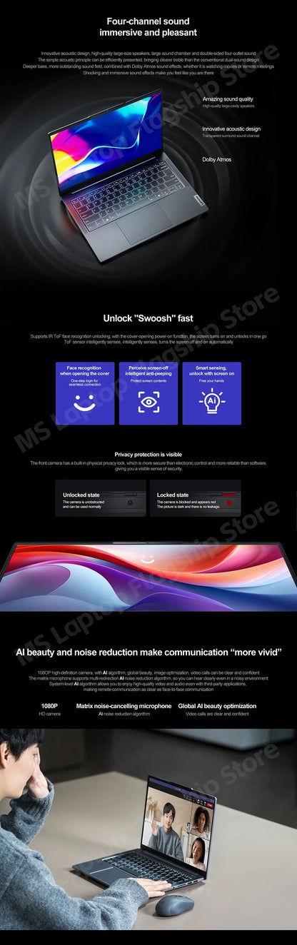 【HOT】Lenovo Xiaoxin Pro 14 8845H/780M 32G+1T 14inch 2.8K OLED 120Hz Screen