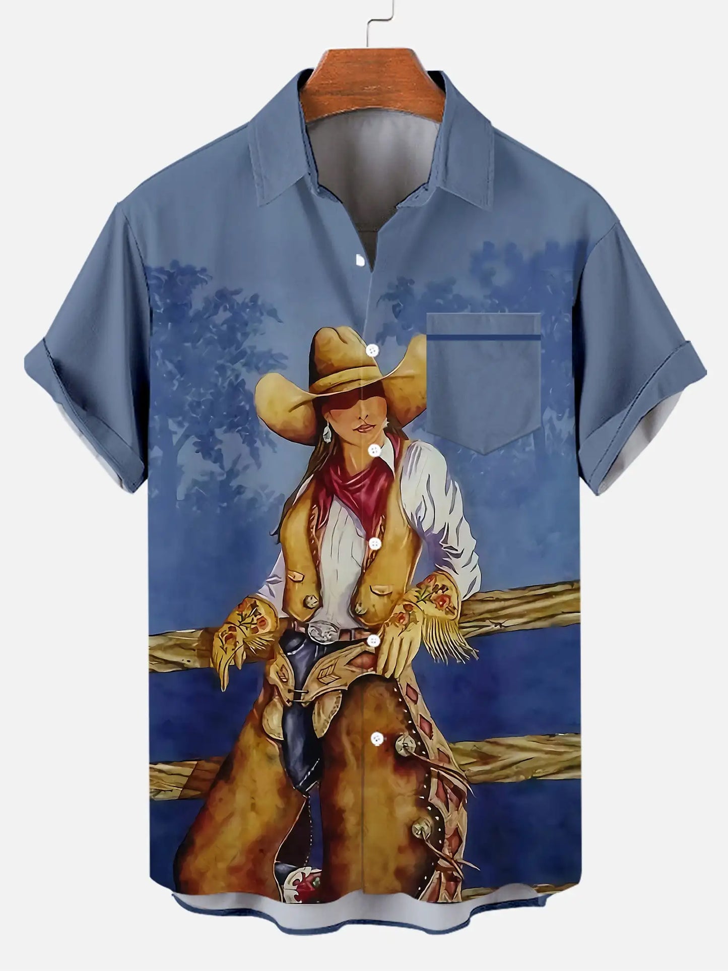 2024 Men's Casual Retro Equestrian Cowboy Poster shirts 3D Print Turndown Collar Shirt Short Sleeve Shirt Summer Shirts For Boys