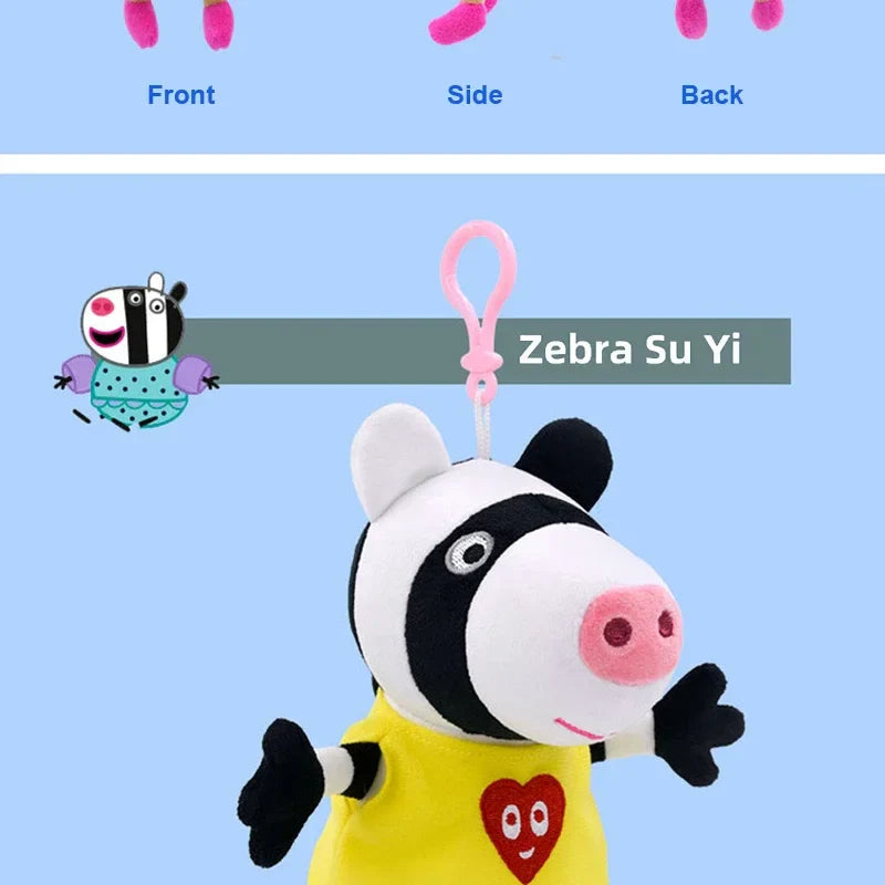 19CM Genuine Peppa Pig George Stuffed Plush Toys High Quality Keyring Hot Cartoon Animal Doll Pendant Children's Birthday Gifts