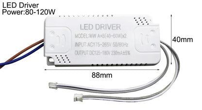 Pilote LED 230mA 8-24w 24-40w 40-60w 60-80w 80-120w 100-150w, pilote à courant Constant, unité d'alimentation, transformateur LED