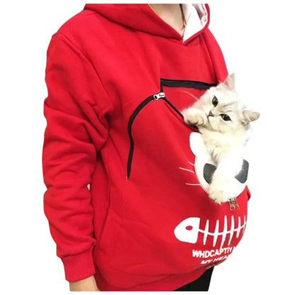Hot Carry Pet Pocket Sweatshirt Winter Animal Pouch Hood Tops Kat Hond Keep Warm Ademend Hooded Kat Carriers Zakken Kat levert