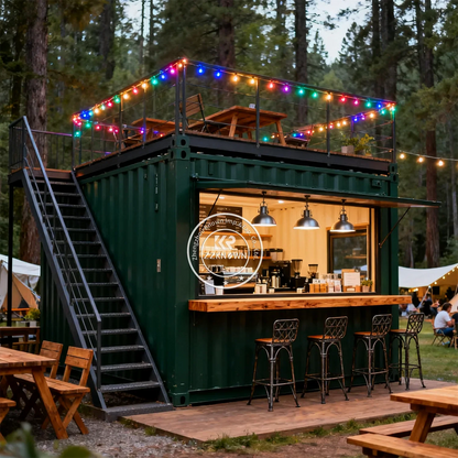 Portable Prefab Container House For Bakery Coffee Shop Kiosk Kitchen Application Outdoor Mobile Container Restaurant For Sale