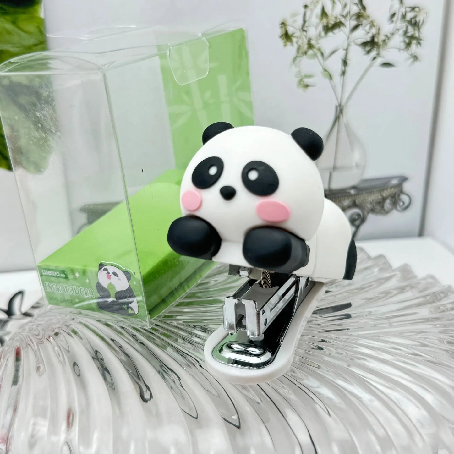 Agrafeuse en silicone - Figurine - Dissolvant d'ongles de bureau - Agrafeuse pour enfants - Fournitures de bureau - Reliure - Fournitures scolaires