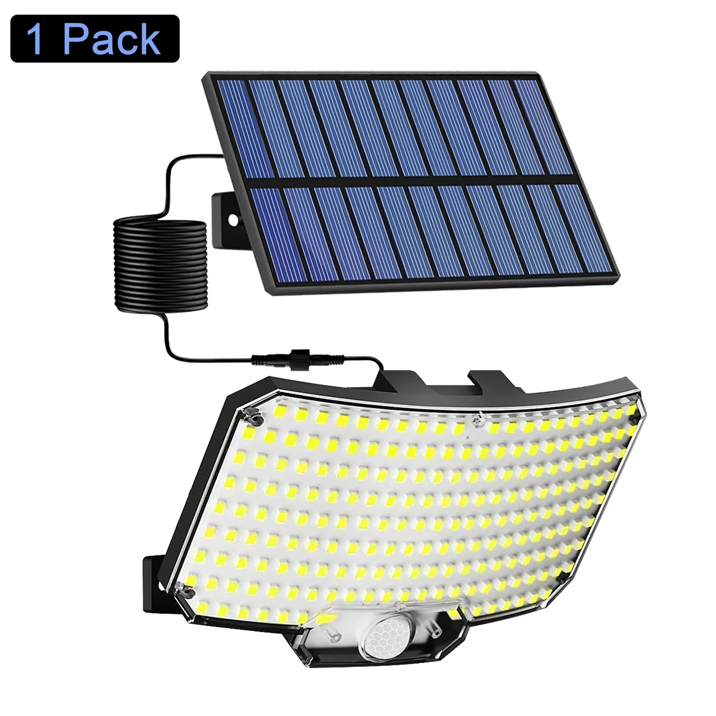 Lampes solaires 234LED lumières de sécurité solaires capteur de mouvement de jardin extérieur 3 Modes étanche Split solaire lumières murales d'inondation Garage