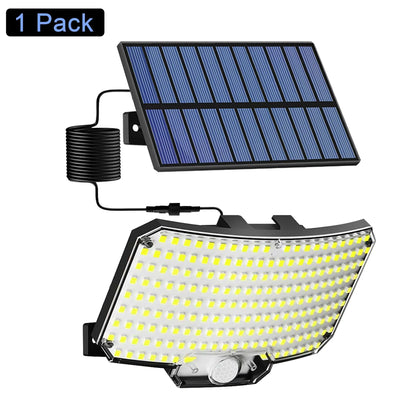 Lampes solaires 234LED lumières de sécurité solaires capteur de mouvement de jardin extérieur 3 Modes étanche Split solaire lumières murales d'inondation Garage