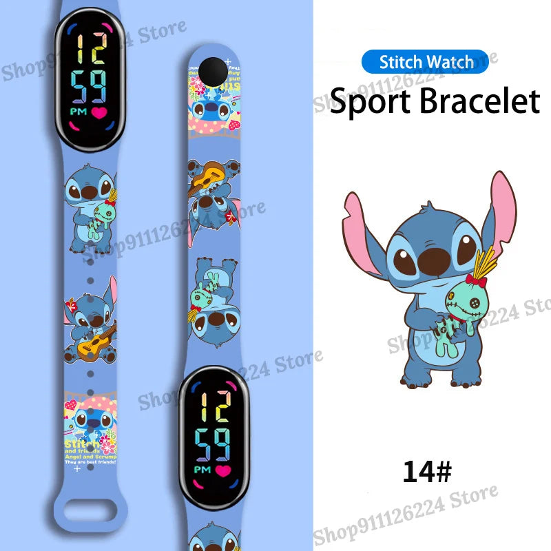 Montres Stitch pour enfants, filles, étanche, sport, écran tactile, pour femmes, horloge numérique étanche, bracelet, cadeaux exquis