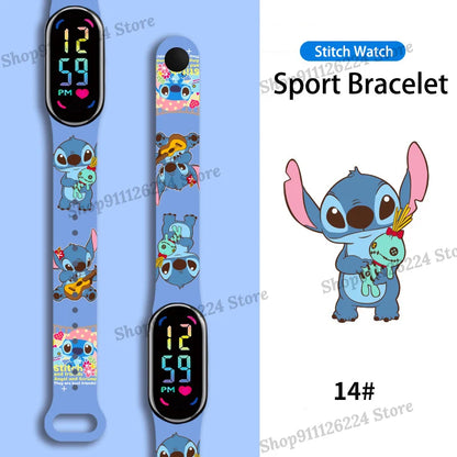 Montres Stitch pour enfants, filles, étanche, sport, écran tactile, pour femmes, horloge numérique étanche, bracelet, cadeaux exquis