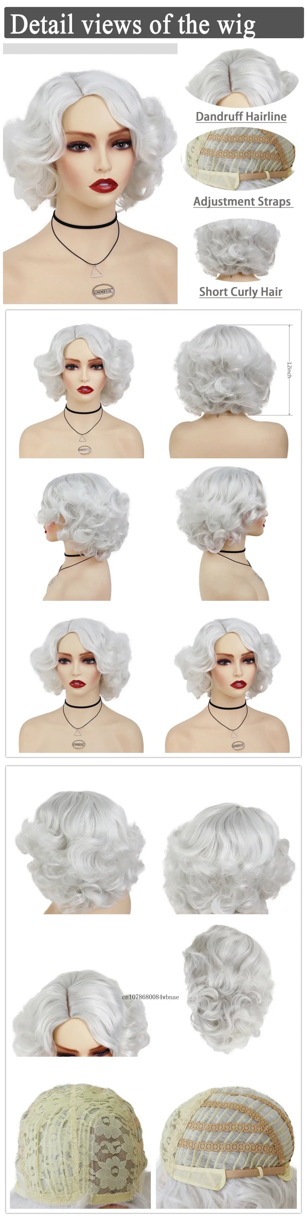 Synthetic Hair Pink Short Curly Wig for Women Big Wavy 80s Cosplay Wigs Halloween Costume Harajuku Anime Wig Natural Looking