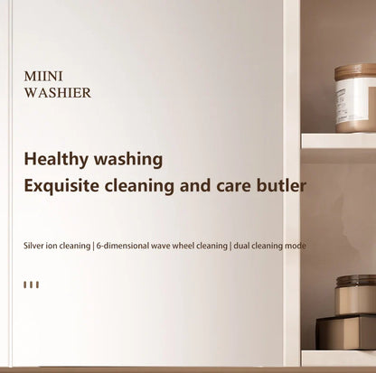 Mini Washer Underwear&Socks Makeup Brush Cleaner Washer Rechargeable Wireless Portable for Travel/Home/Dormit