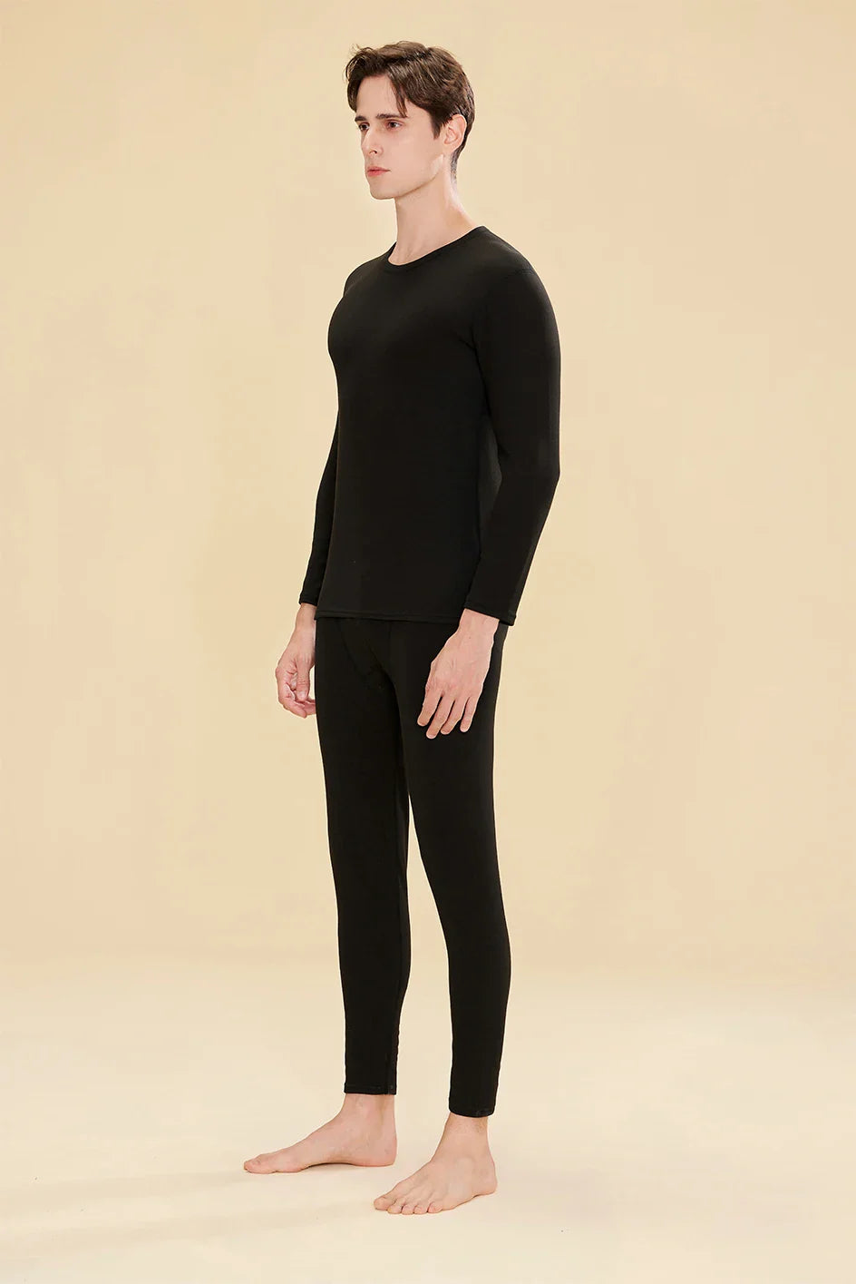 1 ensemble de sous-vêtements thermiques chauds en laine et soie pour femmes, ensembles de vêtements thermiques longs pour l'automne et l'hiver