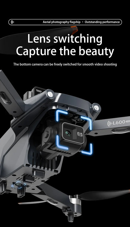 Drone professionnel L600-1 Pro MAX 4K avec caméra HD, GPS à cardan 3 axes, 360 °   Jouets pour évitement d'obstacles 5G WIFI RC Quadcopter