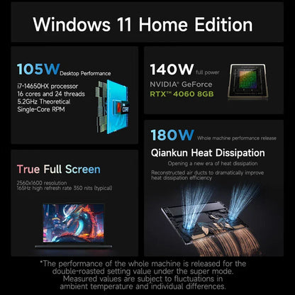Ordinateur portable de jeu Lenovo LEGION Y7000P 2024, écran 16 pouces 2.5K 165HZ, i7-14650HX/14700HX, 16G/32G, RTX4060/RTX4070