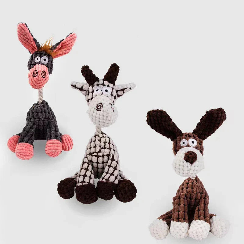 Matkey-Jouets en peluche pour grands chiens, mâcheurs agressifs, jouets à mâcher durables pour chiots grinçants