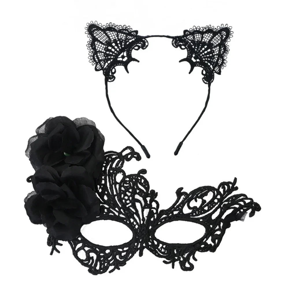 Masque de mascarade, ensemble de masques de Costume délicats, demi-visage en dentelle, élégant pour Costume de danse, concours de jeu de rôle pour événement