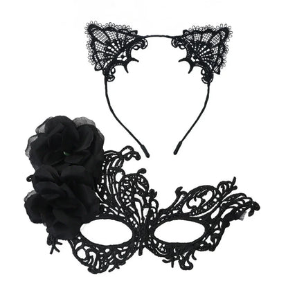 Masque de mascarade, ensemble de masques de Costume délicats, demi-visage en dentelle, élégant pour Costume de danse, concours de jeu de rôle pour événement