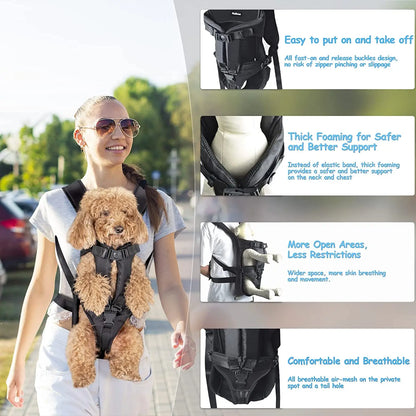 Pet carrier backpack for dogs, cats, front travel bag for carrying pets, small and medium dogs, bulldog, puppy, Mochila Para Perro