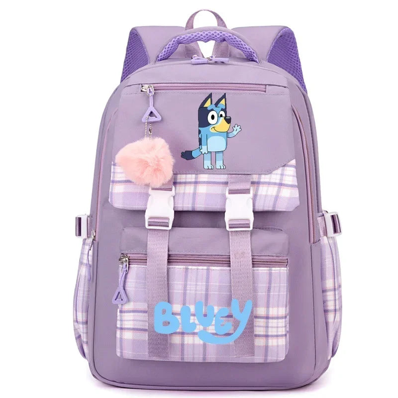 2024 New Bluey Boys And Girls High School Backpack Large Outdoor Leisure Practical Bag Cartoon Animation Bag Children's Gift