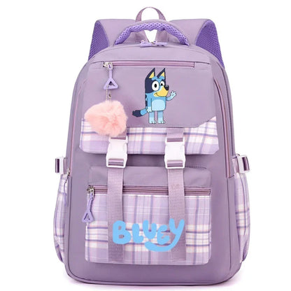2024 New Bluey Boys And Girls High School Backpack Large Outdoor Leisure Practical Bag Cartoon Animation Bag Children's Gift