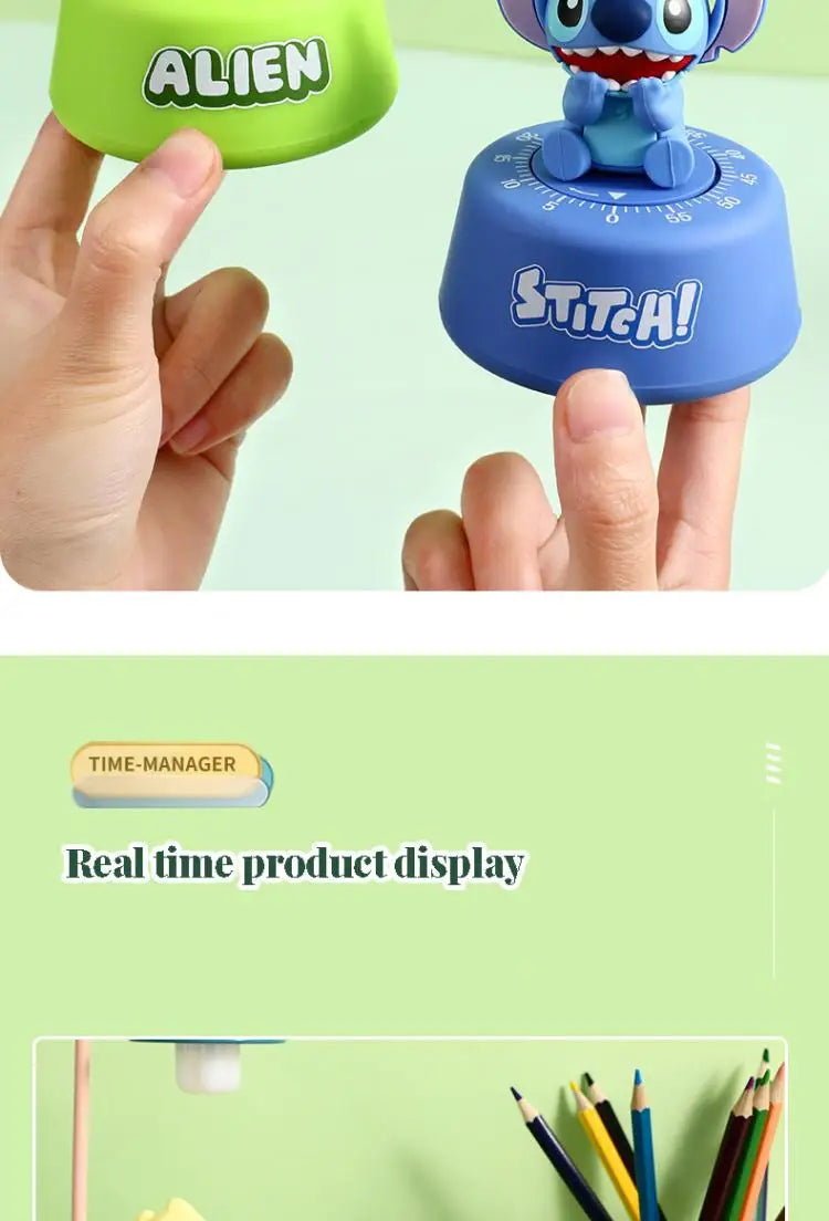 Stitch Cute Cartoons Cute Pet Stitch Timer Student Self-Discipline Learning Times Management Kitchen Machinery Timing Reminder