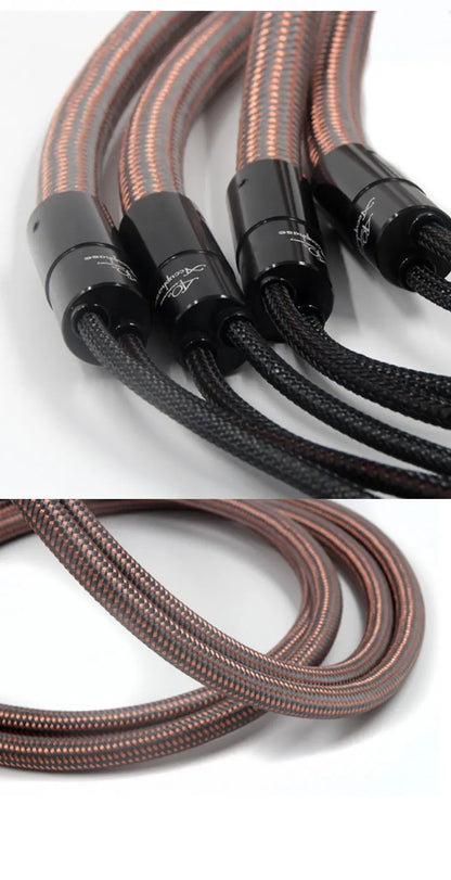 Professional OCC Speaker Lines - Accuphase Anniversary 4x4 Banana Plugs for Hi-Res Systems