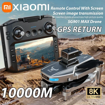 Xiaomi SG901 MAX GPS Drone professionnel 8K aérien HD évitant des obstacles avec écran plus grand télécommande Drone pliable sans brosse