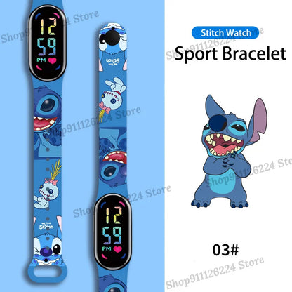 Montres Stitch pour enfants, filles, étanche, sport, écran tactile, pour femmes, horloge numérique étanche, bracelet, cadeaux exquis